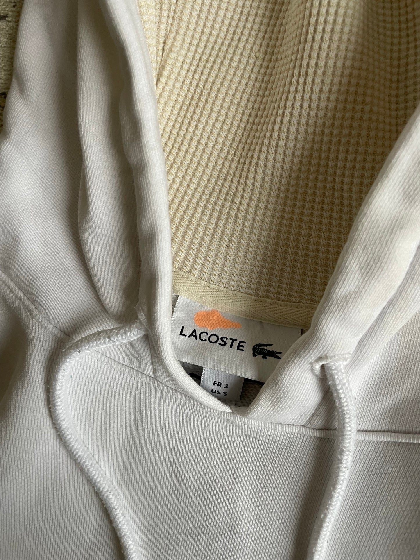 Lacoste White Hoodie (S)